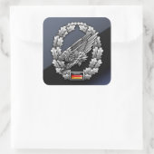 Fallschirmjägertruppe Barettabzeichen Vierkante Sticker (Tas)