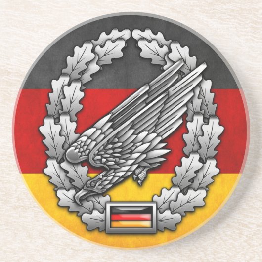 Fallschirmjägertruppe Barettabzeichen Zandsteen Onderzetter (Voorkant)