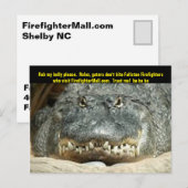 Fallston Brandweerman Briefkaart (Voorkant / Achterkant)