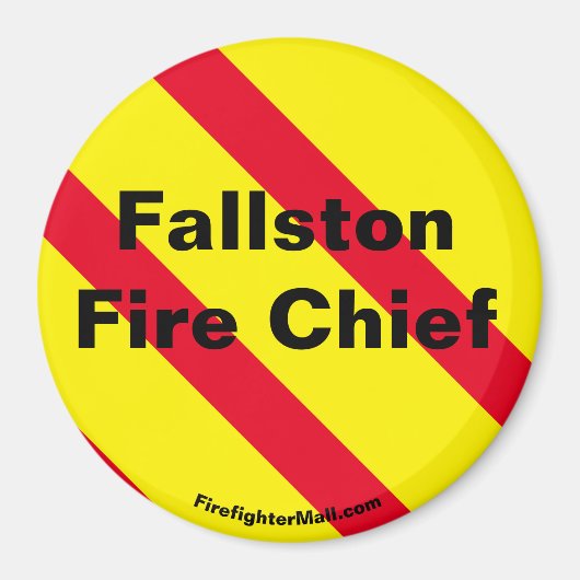 Fallston Fire Chief rood/geel/zwart magneet (Voorkant)