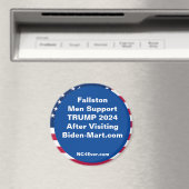 Fallston Mannen Ondersteuning TRUMP 2024 Na Koelka Magneet (Insitu (Vaatwasser))