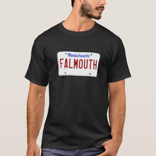 Falmouth Cape Cod Boston Massachusetts Kentekenpla T-shirt (Voorkant)