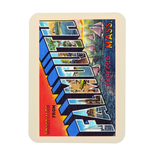 Falmouth Cape Cod Massachusetts  Briefkaart Magneet (Verticaal)