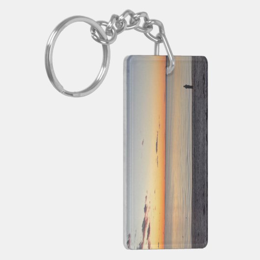 Falmouth Cape Cod Sunset Acrylic Sleutelhanger (Voorkant Links)