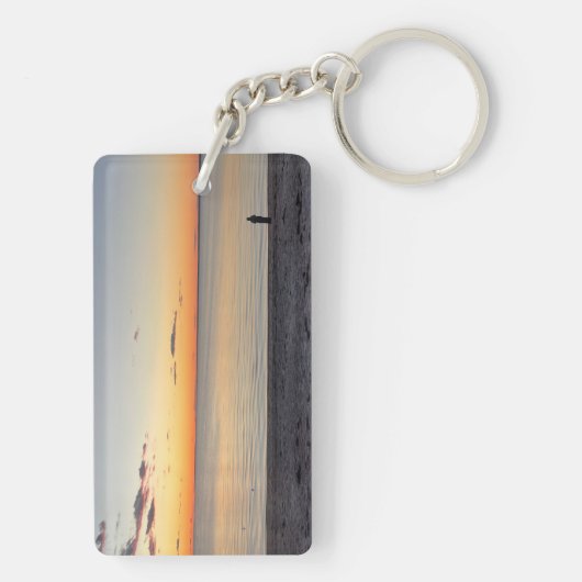 Falmouth Cape Cod Sunset Acrylic Sleutelhanger (achterkant)