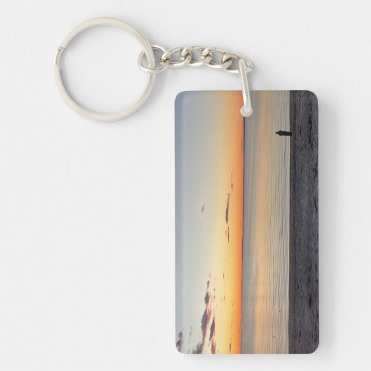 Falmouth Cape Cod Sunset Acrylic Sleutelhanger (Voorkant)