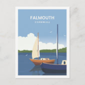 Falmouth Cornwall Engeland Reisillustratie Briefkaart (Voorkant)