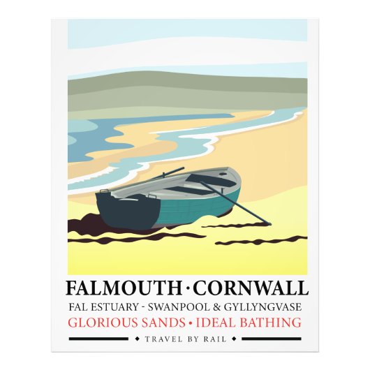 Falmouth Cornwall reisposter Foto Afdruk (Voorkant)