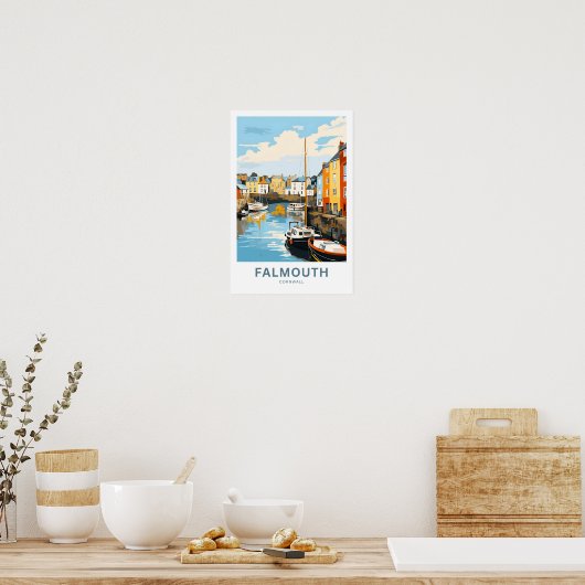 Falmouth Cornwall Travel Print (Keuken)