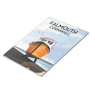 Falmouth Cornwall Visboot Reisposter Notitieblok
