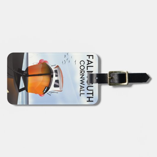 Falmouth Cornwall Vist boot reisposter Bagagelabel (Voorkant horizontaal)