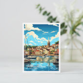 Falmouth Engeland vintage reisillustratie Briefkaart (Staand voorkant)