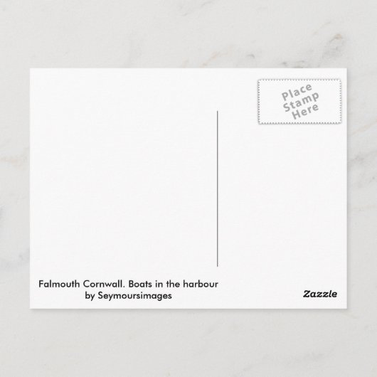 Falmouth Harbour Briefkaart (Achterkant)