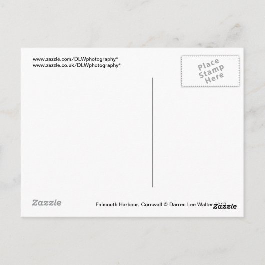 Falmouth Harbour Cornwall Briefkaart (Achterkant)