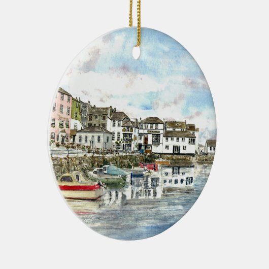 'Falmouth Inner Harbour' Keramisch Ornament (Rechts)
