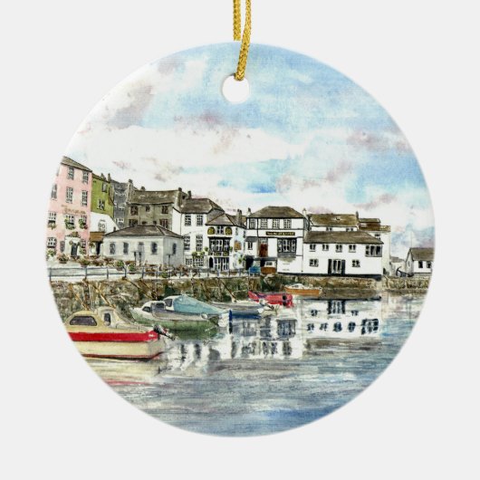 'Falmouth Inner Harbour' Keramisch Ornament (Voorkant)