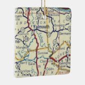 Falmouth KY  Map Keramisch Ornament (Rechts)