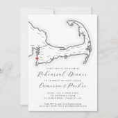 Falmouth MA Casual bruiloft repetitie diner Kaart (Voorkant)