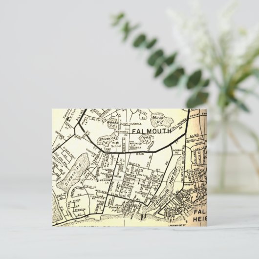 Falmouth, MA  Kaart (Staand voorkant)