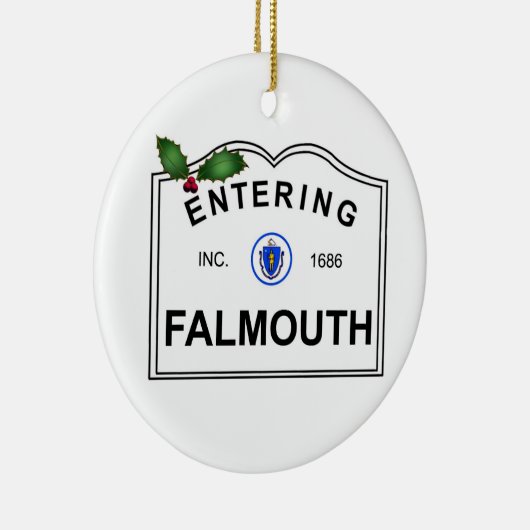 Falmouth MA Keramisch Ornament (Rechts)