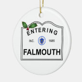 Falmouth MA Keramisch Ornament (Links)