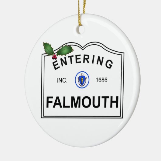 Falmouth MA Keramisch Ornament (Links)