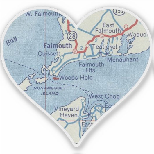 Falmouth MA Sticker (Voorkant)