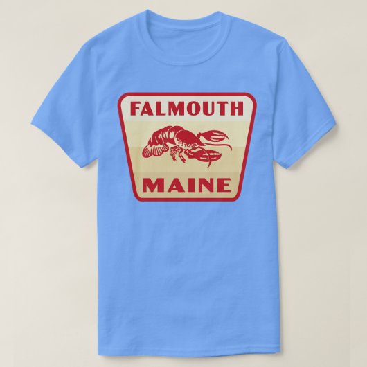 Falmouth Maine Retro Badge Tan T-shirt (Design voorkant)