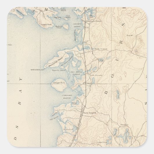 Falmouth, Massachusetts Vierkante Sticker (Voorkant)