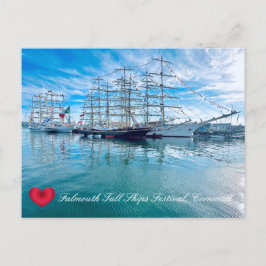 FALMOUTH TALL SHIPS FESTIVAL Cornwall Foto Briefkaart