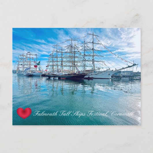 FALMOUTH TALL SHIPS FESTIVAL Cornwall Foto Briefkaart (Voorkant)