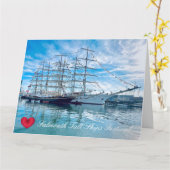 FALMOUTH TALL SHIPS FESTIVAL Cornwall Foto Kaart (Gele Bloem)