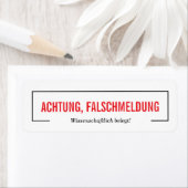 Falschmeldung Aufkleber Etiket (Insitu)