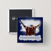 False Christus (Obama) Vierkante Button 5,1 Cm (Voorkant /achterkant)