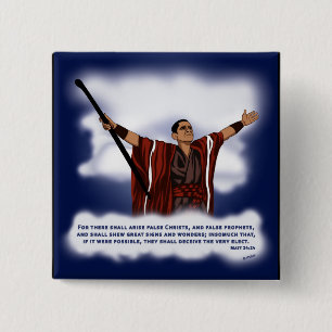 False Christus (Obama) Vierkante Button 5,1 Cm