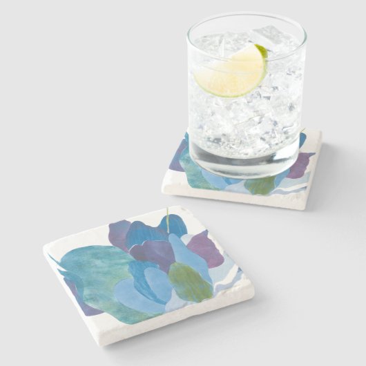 False Indigo I Stenen Onderzetter (Zijkant)