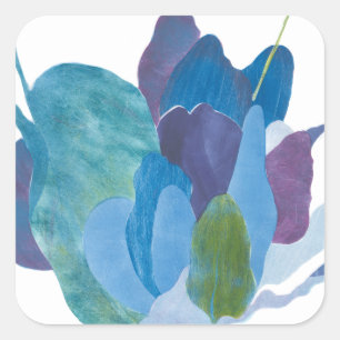 False Indigo I Vierkante Sticker
