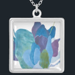 False Indigo I Zilver Vergulden Ketting<br><div class="desc">Floral</div>