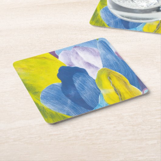 False Indigo III Kartonnen Onderzetters (Schuin)