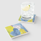 False Indigo III Stenen Onderzetter (Zijkant)