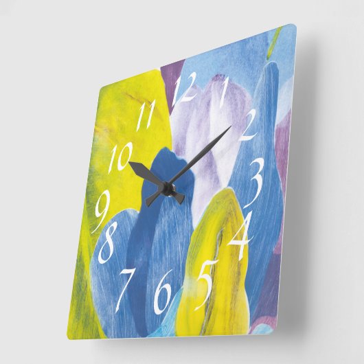 False Indigo III Vierkante Klok (Hoek)