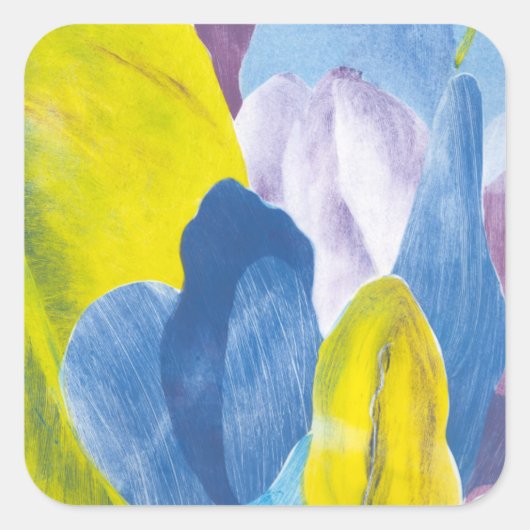 False Indigo III Vierkante Sticker (Voorkant)