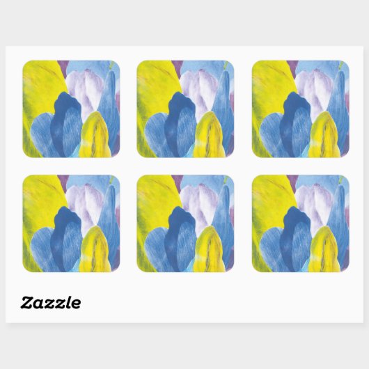 False Indigo III Vierkante Sticker (Vel)