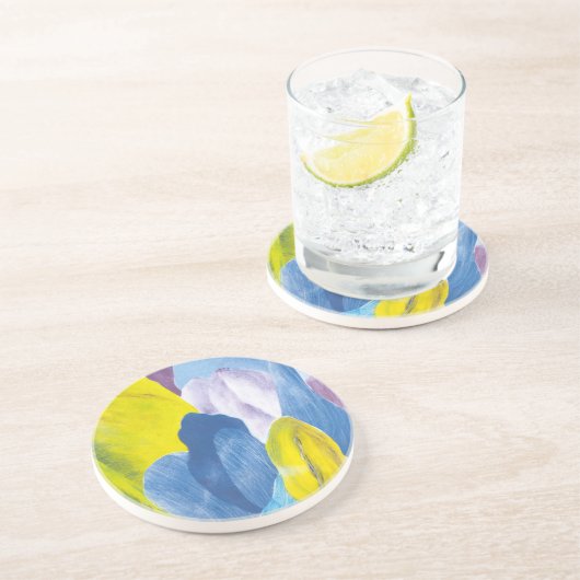 False Indigo III Zandsteen Onderzetter (Zijkant)