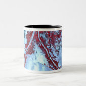 False kleurensatelliet tweekleurige koffiemok (Center)