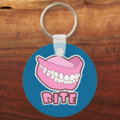 False Teeth Dentures Bite Sleutelhanger (Voorkant)