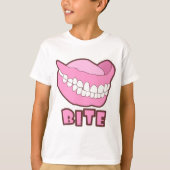 False Teeth Dentures Bite T-shirt (Voorkant)