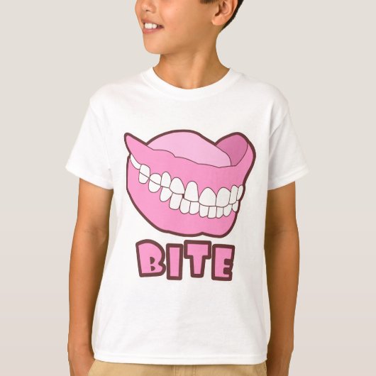 False Teeth Dentures Bite T-shirt (Voorkant)