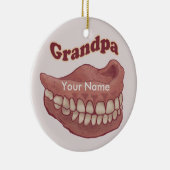 False Teeth Grandpa Keramisch Ornament (Rechts)