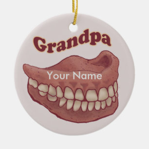 False Teeth Grandpa Keramisch Ornament